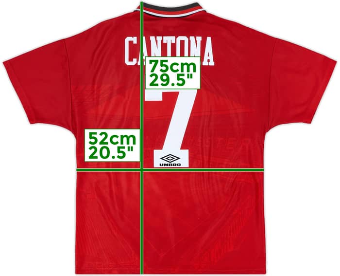 1994-96 Manchester United Home Shirt Cantona #7 - 8/10 - (M)