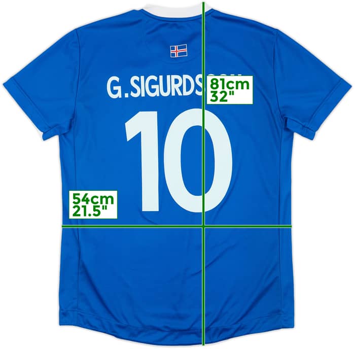 2016-18 Iceland Home Shirt G.Sigurdsson #10 - 8/10 - (XL)