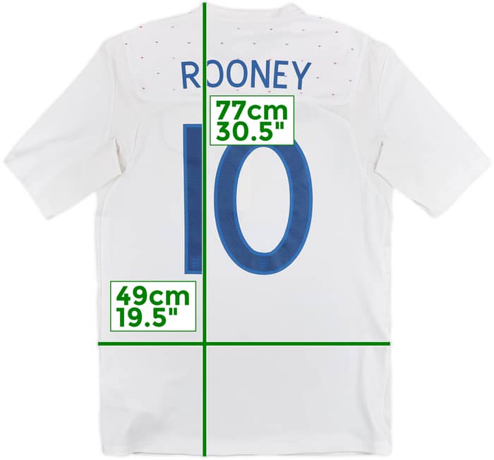 2010-11 England Home Shirt Rooney #10 - 6/10 - (S)