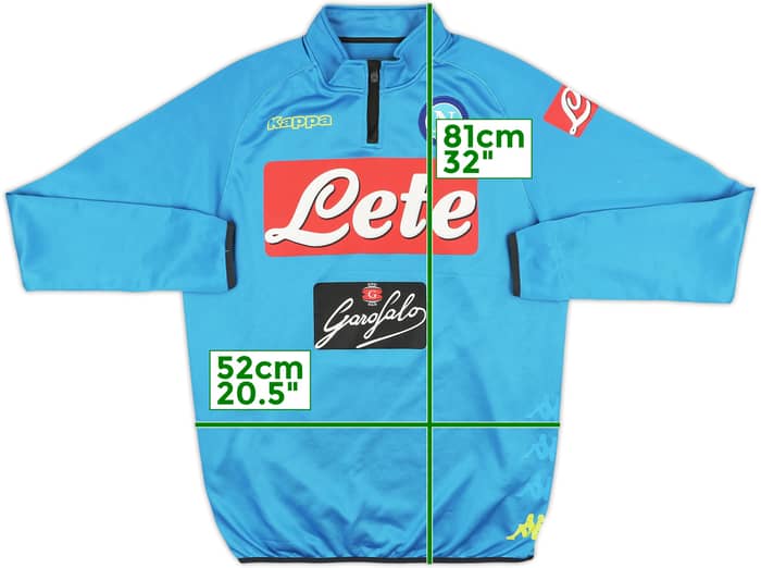 2017-18 Napoli Kappa 1/4 Zip Track Jacket - 8/10 - (L)