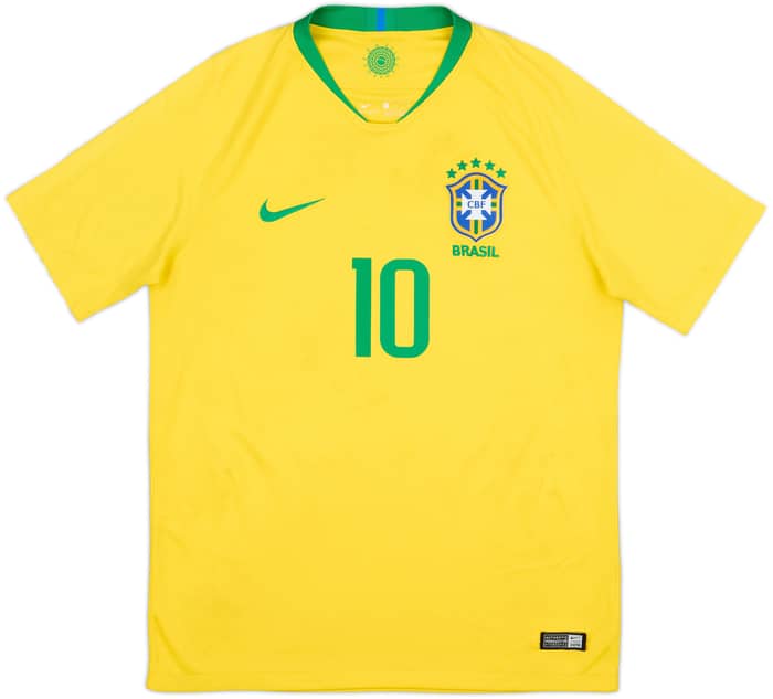 2018-19 Brazil Home Shirt Neymar Jr #10 - 6/10 - (M)