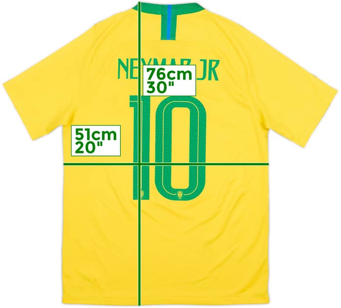 2018-19 Brazil Home Shirt Neymar Jr #10 - 6/10 - (M)