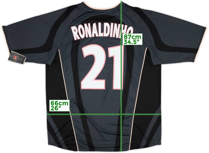 2001-02 Paris Saint-Germain Player Issue Third Shirt Ronaldinho #21 (XL)