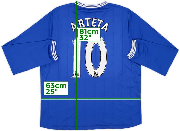 2009-10 Everton Home L/S Shirt Arteta #10 - 8/10 - (XL)