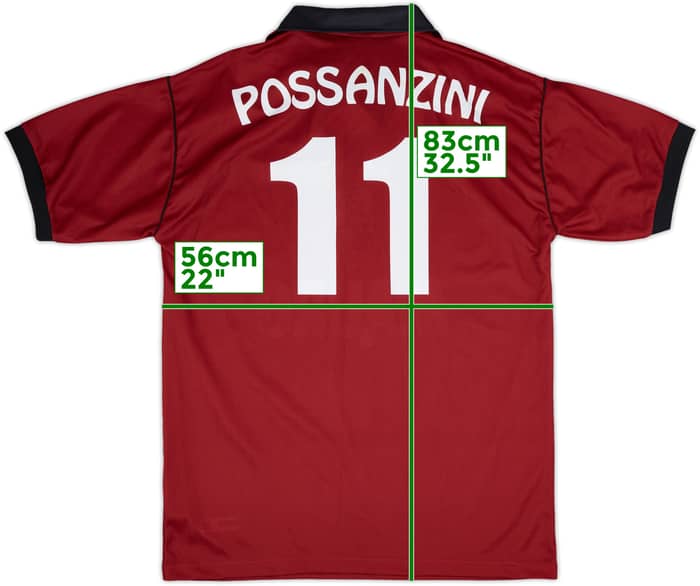 1998-99 Reggina Home Shirt Possanzini #11 - 7/10 - (XL)