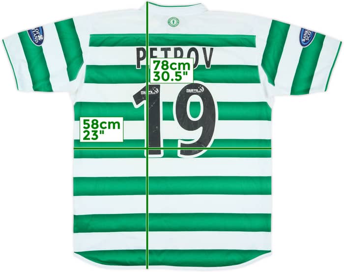 2003-04 Celtic Home Shirt Petrov #19 - 7/10 - (L)
