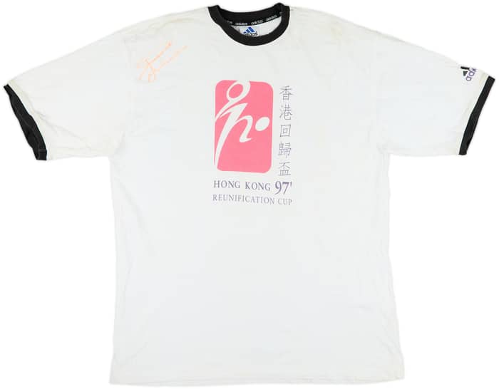 1997 adidas 'HKSAR Reunification Cup' Camiseta firmada - 8/10 - (XXL)