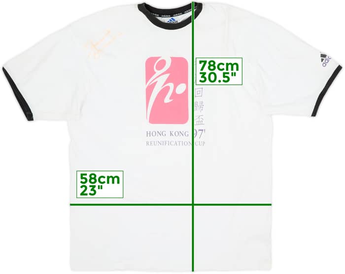 1997 adidas 'HKSAR Reunification Cup' Camiseta firmada - 8/10 - (XXL)