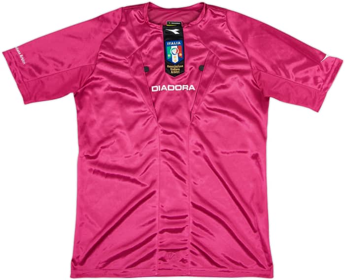2009-10 Italy FIGC Diadora Referee S/S Shirt - 9/10 - (M)
