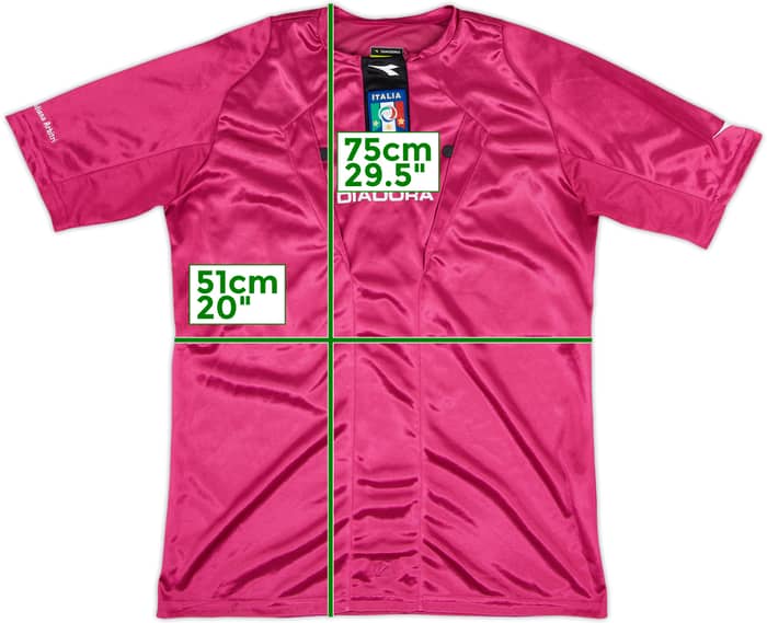2009-10 Italy FIGC Diadora Referee S/S Shirt - 9/10 - (M)