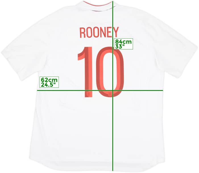 2012-13 England Home Shirt Rooney #10 (XXL)