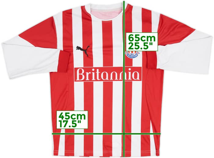 2005-06 Stoke City Home L/S Shirt - 7/10 - (S)