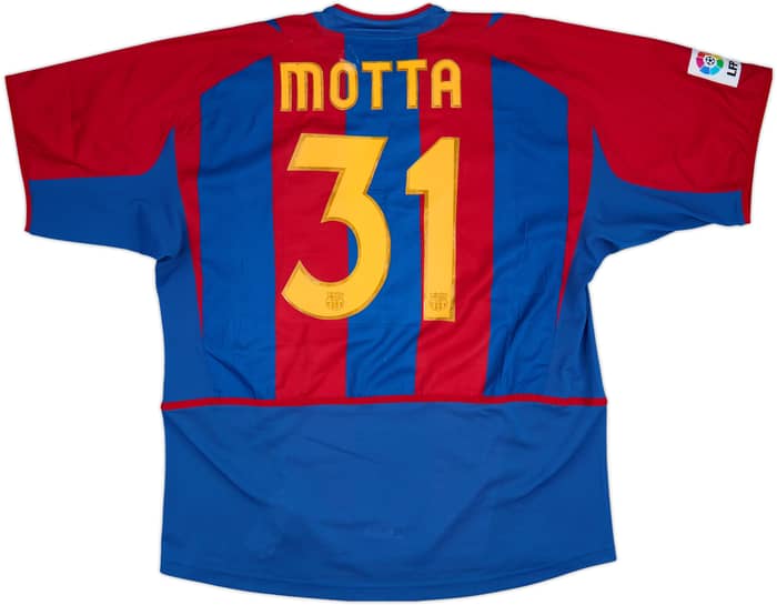 2002-03 Barcelona Home Shirt Motta #31 - 7/10 - (XL)
