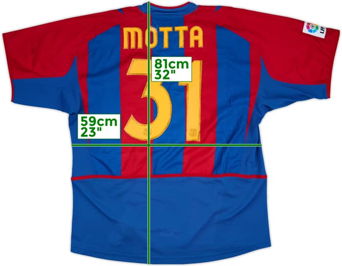 2002-03 Barcelona Home Shirt Motta #31 - 7/10 - (XL)