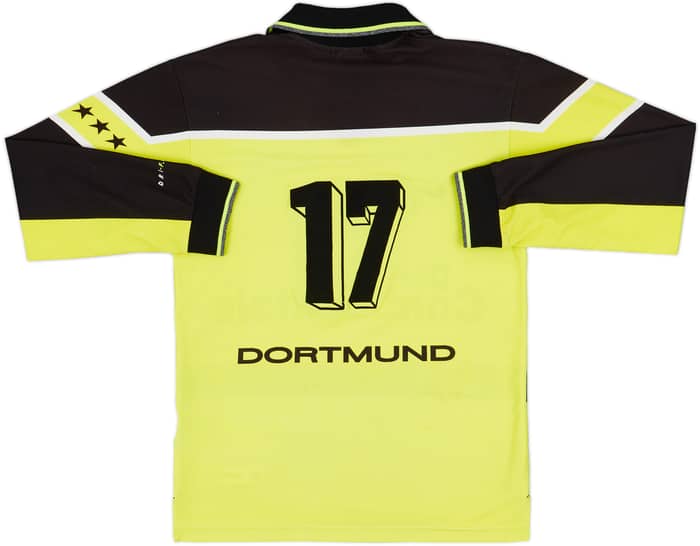 1997-98 Borussia Dortmund Home L/S Shirt #17 (Heinrich) - 9/10 - (S)