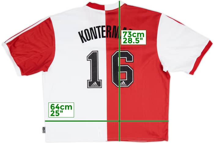 1999-00 Feyenoord Home Shirt Konterman #16 - 7/10 - (XXL)