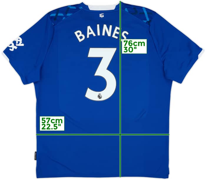 2019-20 Everton Home Shirt Baines #3 - 10/10 - (XXL)