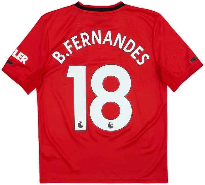 2019-20 Manchester United Home Shirt B.Fernandes #18 - 10/10 - (L.Boys)