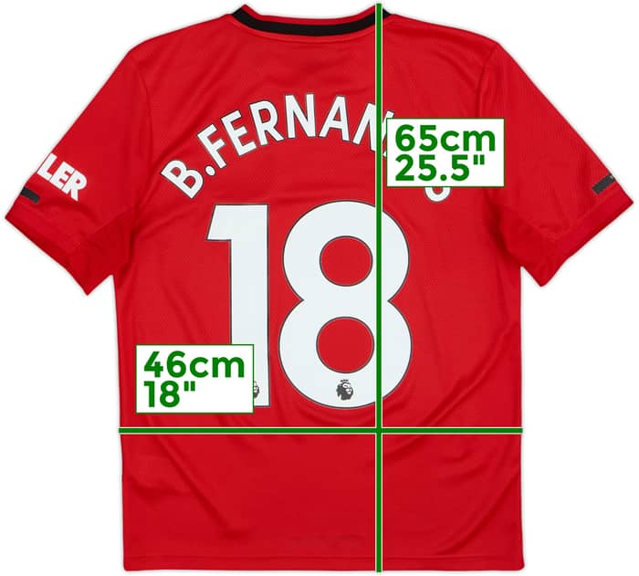 2019-20 Manchester United Home Shirt B.Fernandes #18 - 10/10 - (L.Boys)