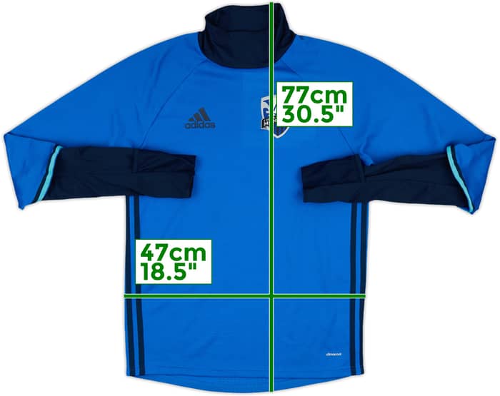 2015-16 Montreal Impact adidas 1/4 Zip Training Top - 8/10 - (S)