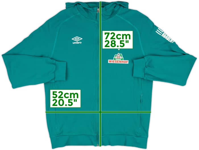 2018-19 Werder Bremen Umbro Hooded Track Jacket - 8/10 - (L)