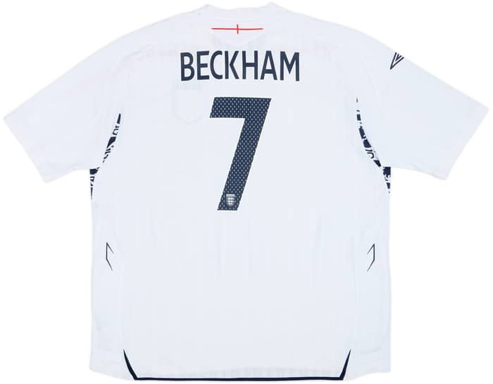 2007-09 England Home Shirt Beckham #7 - 8/10 - (3XL)
