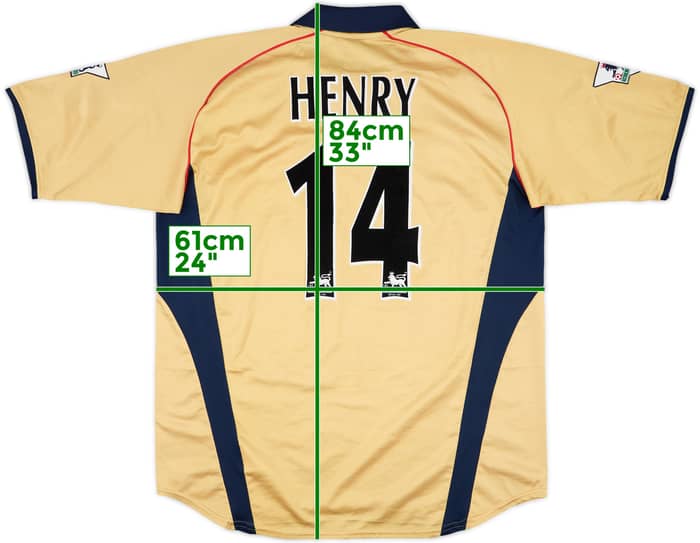 2001-02 Arsenal Away Shirt Henry #14 - 9/10 - (XL)