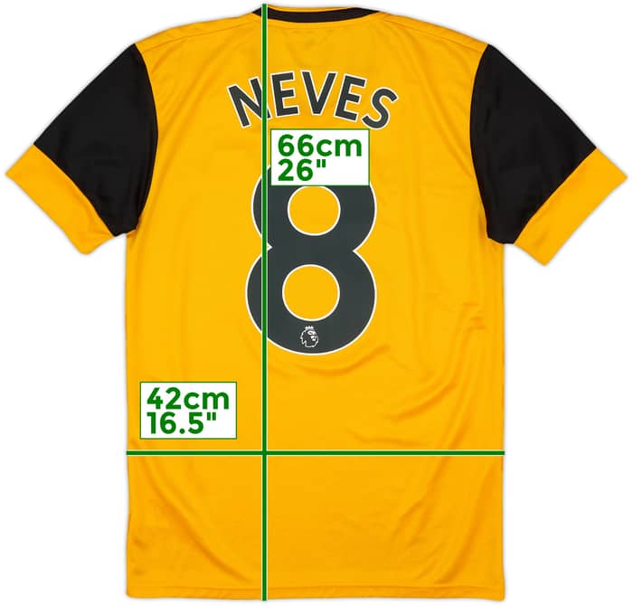 2020-21 Wolves Home Shirt Neves #8 - 9/10 - (XS)