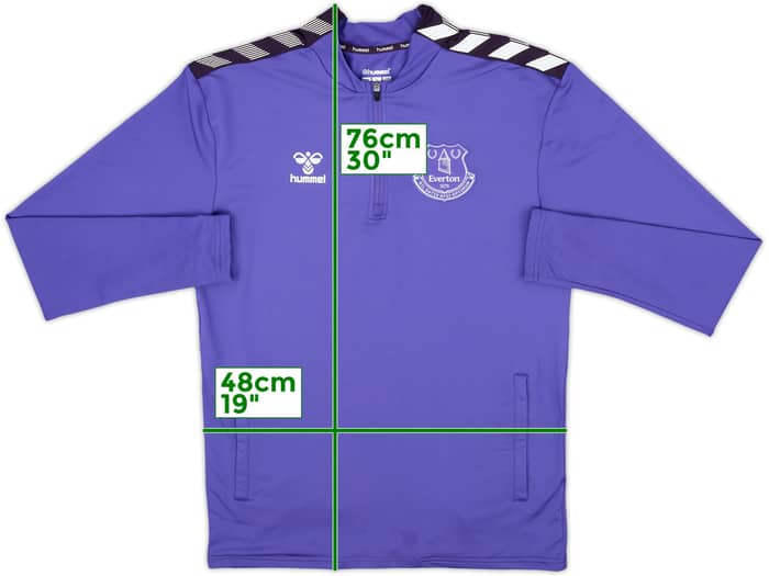 2022-23 Everton Hummel 1/4 Zip Drill Top - 9/10 - (S)
