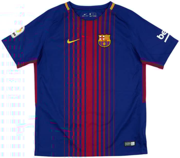 2017-18 Barcelona Home Shirt Messi #10 - 9/10 - (XL.Boys)