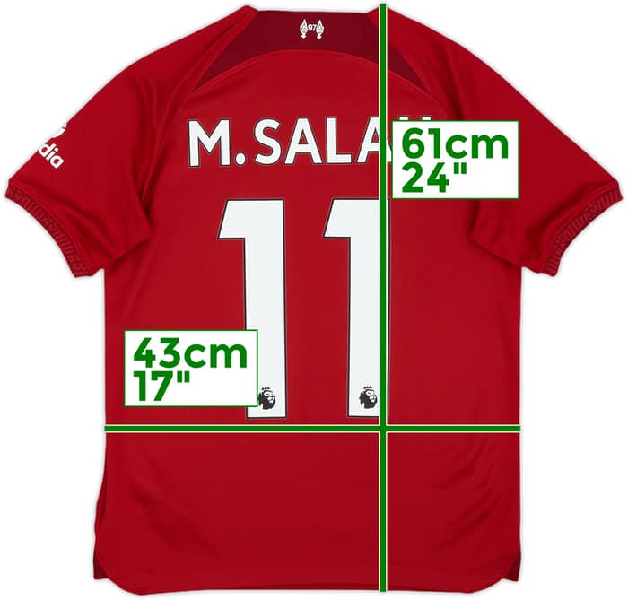 2022-23 Liverpool Home Shirt M.Salah #11 - 8/10 - (L.Boys)