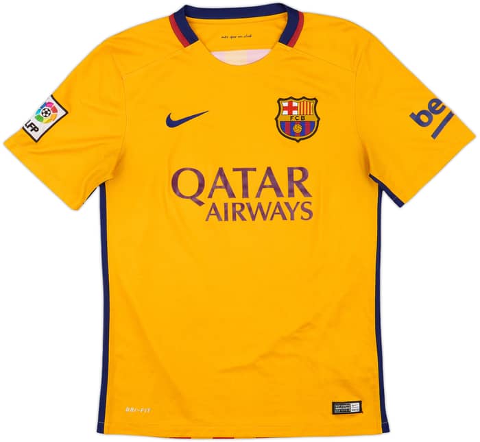 2015-16 Barcelona Away Shirt Suarez #9 - 6/10 - (S)