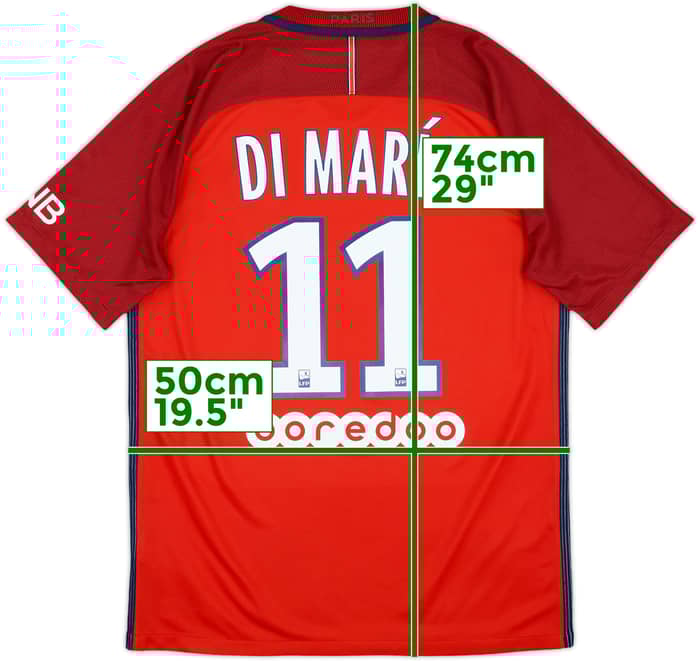 2016-17 Paris Saint-Germain Away Shirt Di Maria #11 - 8/10 - (M)