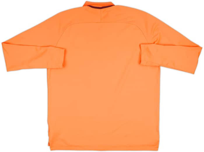 2017-18 Barcelona Nike 1/4 Zip Sweat Top - 8/10 - (L)