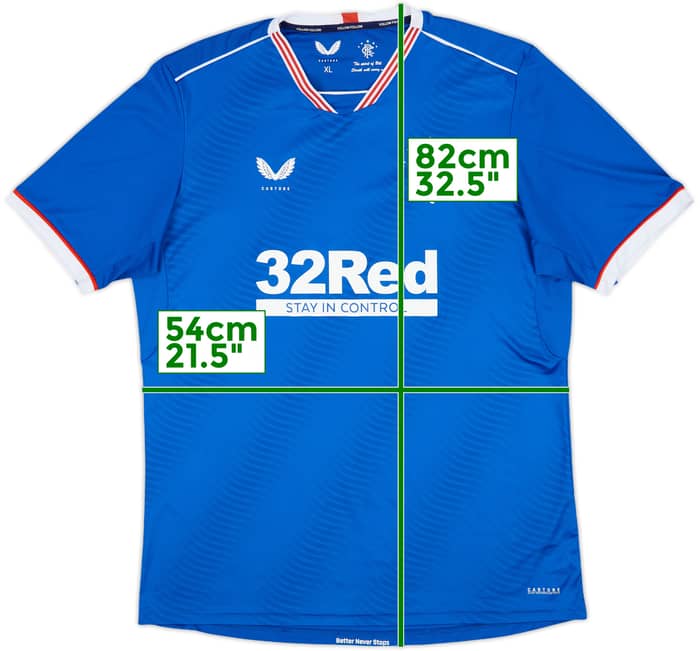 2020-21 Rangers Home Shirt - 7/10 - (XL)