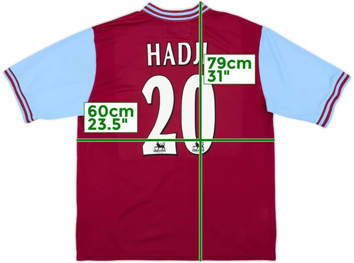 2002-03 Aston Villa Home Shirt Hadji #20 - 7/10 - (XL)