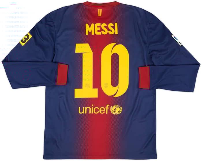 2012-13 Barcelona Home L/S Shirt Messi #10 - 9/10 - (M)