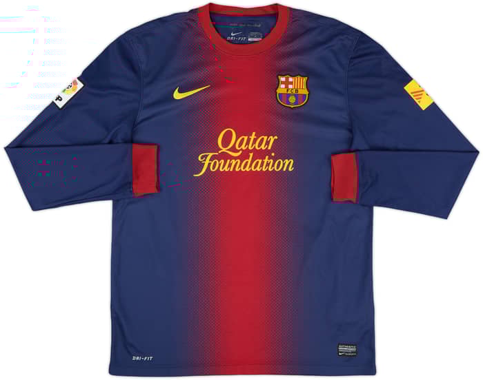 2012-13 Barcelona Home L/S Shirt Messi #10 - 9/10 - (M)