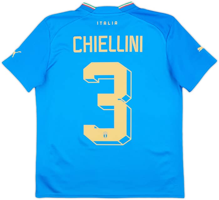 2022-23 Italy Home Shirt Chiellini #3 - 8/10 - (L.Boys)