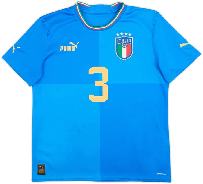 2022-23 Italy Home Shirt Chiellini #3 - 8/10 - (L.Boys)