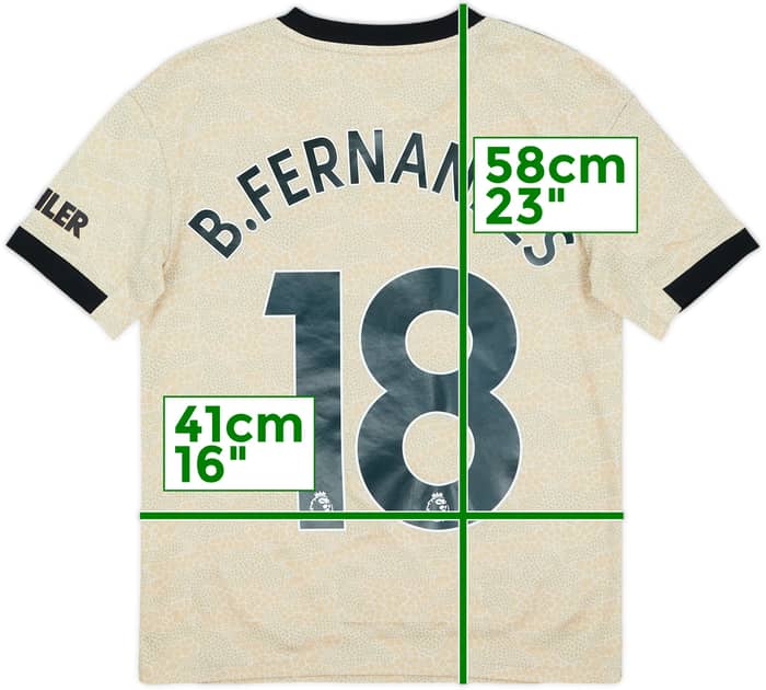 2019-20 Manchester United Away Shirt B.Fernandes #18 - 7/10 - (M.Boys)