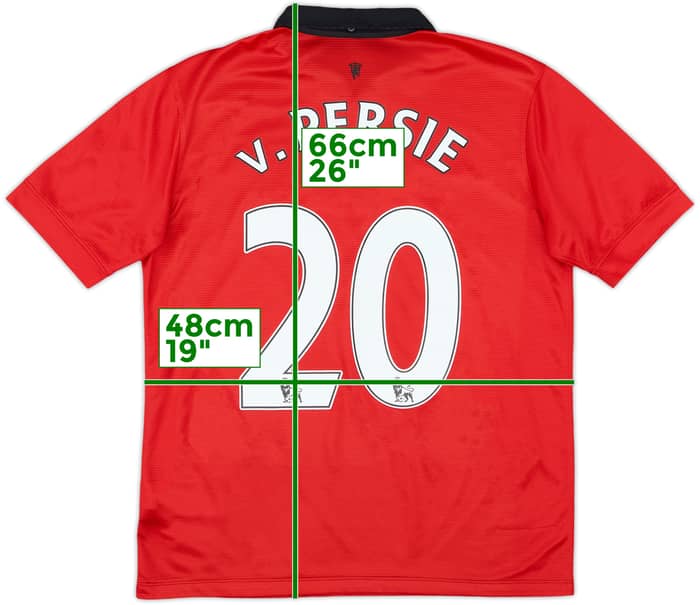 2013-14 Manchester United Home Shirt v.Persie #20 - 8/10 - (XL.Boys)