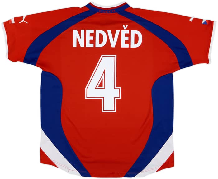 2000-02 Czech Republic Home Shirt Nedved #4 - 6/10 - (XL)