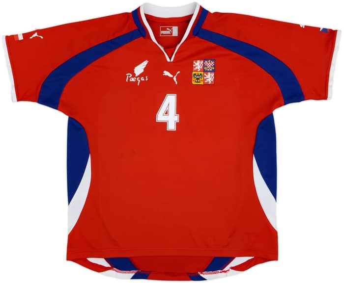 2000-02 Czech Republic Home Shirt Nedved #4 - 6/10 - (XL)