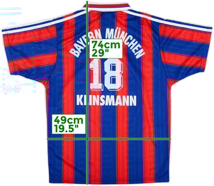 1995-97 Bayern Munich Home Shirt Klinsmann #18 - 9/10 - (S)