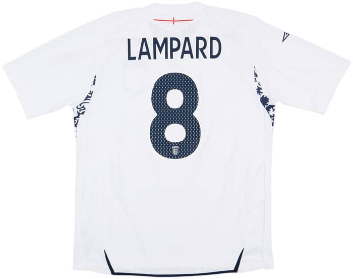 2007-09 England Home Shirt Lampard #8 - 7/10 - (XL)