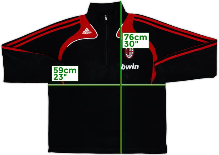 2008-09 AC Milan adidas 1/4 Zip Fleece Top - 5/10 - (M/L)