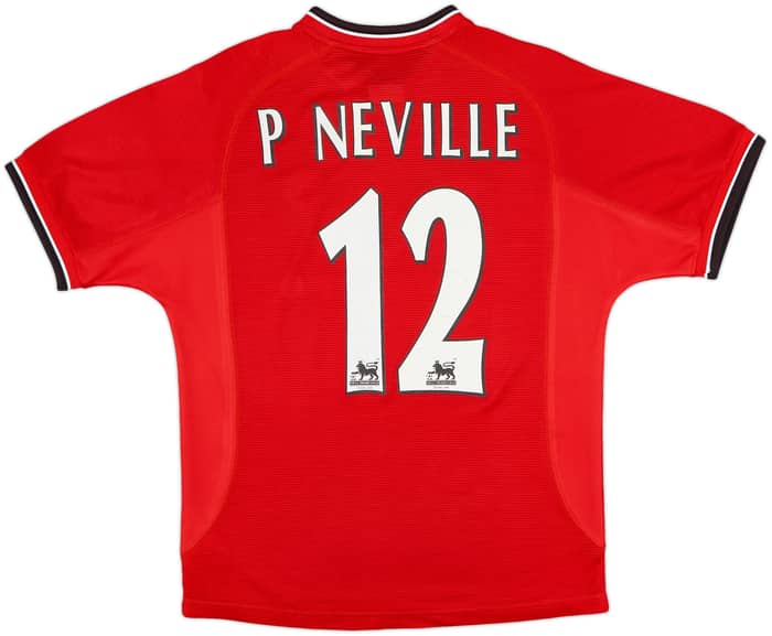 2000-02 Manchester United Home Shirt P.Neville #12 - 7/10 - (L.Boys)