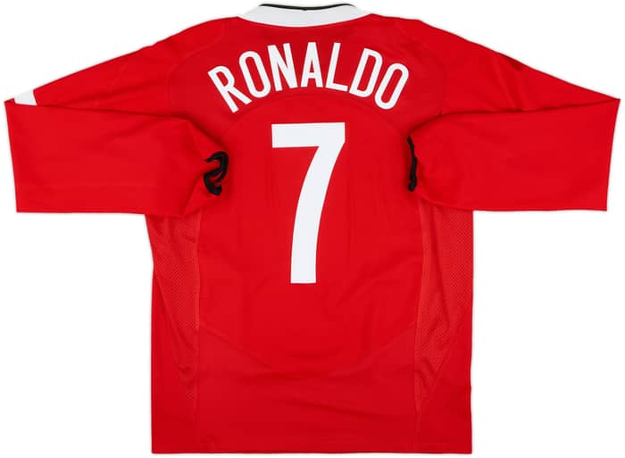 2004-06 Manchester United Home L/S Shirt Ronaldo #7 - 10/10 - (M)