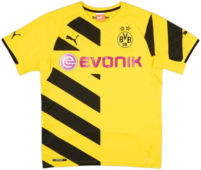 2014-15 Borussia Dortmund Home Shirt Aubameyang #17 - 9/10 - (M)